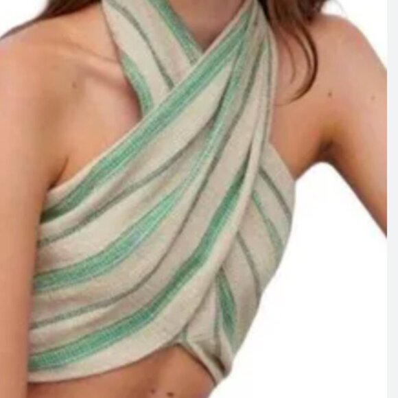 NWOT Zara Women's The Beth Rustic Crop Top - Picture 2 of 10